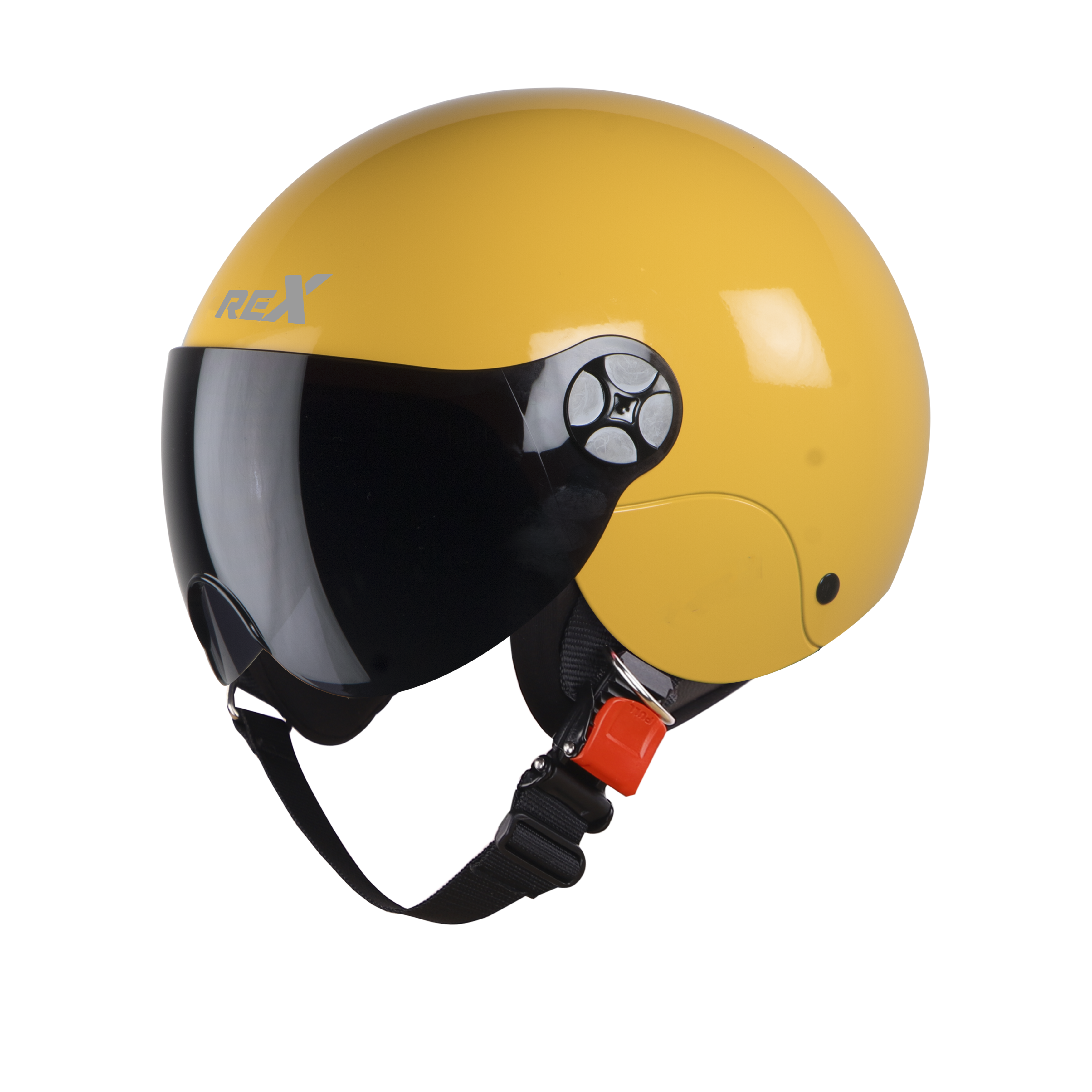 SBH-16 REX GLOSSY YELLOW (FITTED WITH CLEAR VISOR AND SMOKE VISOR ONLY FOR ILLUSTRATION PURPOSE)